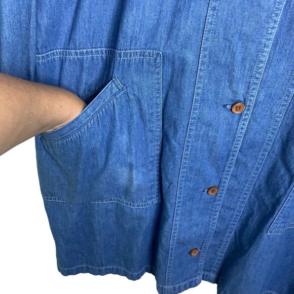 Vintage Renoma Paris Japan Apron Association Utility Jacket Denim Streetwear XL - Picture 3 of 16